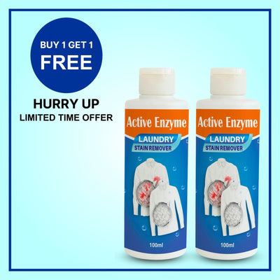 Active Enzyme Laundry Stain Remover - 100ml (Buy 1 Get 1 Free!)