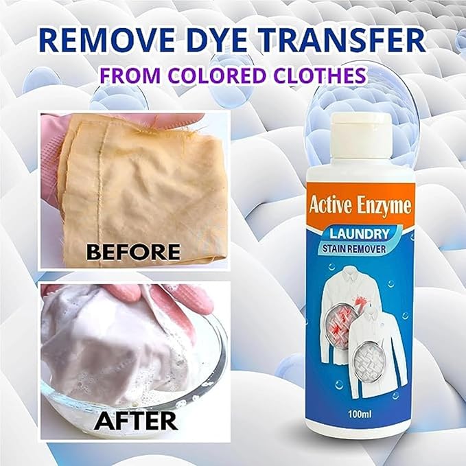 Active Enzyme Laundry Stain Remover - 100ml (Buy 1 Get 1 Free!)